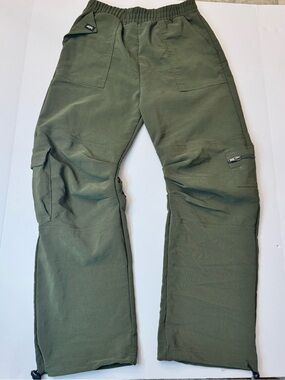 Tiger Friday Child XL Olive Green Cargo Pants Gorpcore Dance Streetwear